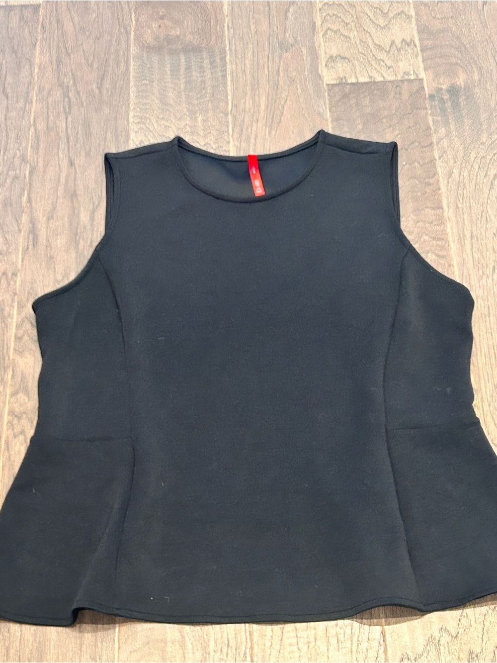 Spanx Black Sleeveless Peplum Top XL - Picture 2 of 4